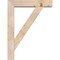 Ekena Millwork Traditional Block Smooth Bracket w/ Offset Brace, Douglas Fir, 5 1/2"W x 24"D x 32"H BKT0604X24X32TRA05SDF - alternate 4
